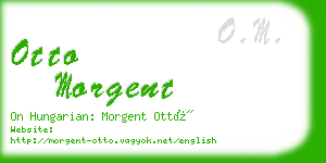 otto morgent business card